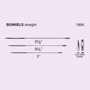 Anchor Products Bunnell Needles - Bunnell Needle, Straight-Triangular Point, Disposable, Size 2 - 1854-2DC