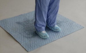 Aspen SurgiSafe Absorbent Mats - SurgiSafe Absorbent Floor Pad, Blue, 46" x 40" - 84625