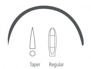 Aspen Surgical Taper Point Mayo Catgut Needles - Mayo Point Catgut Needle, 1.5 Circle, Light, 0.043" x 1.535" - 222203