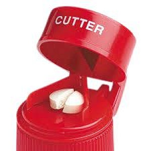 Apothecary Products Deluxe Cut N' Crush Pill Crusher - Pill Cutter / Crusher, Red - 67825