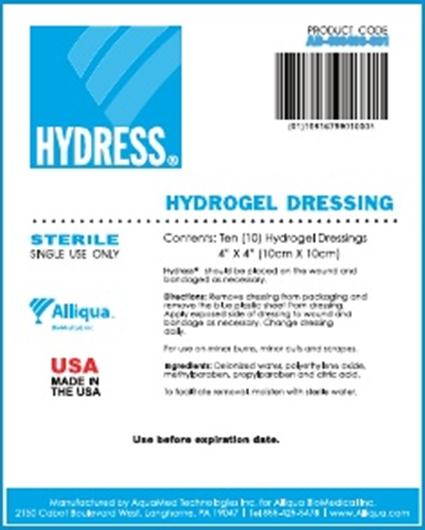 Hydress Hydrogel Dressings by Sorbion