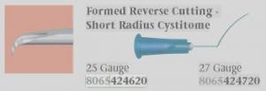 Alcon Labs Reverse Cutting Cystotome - Irrigating Cystotomy, Angled Reverse Cutting Tip, Short Radius, 25G - 8065424620