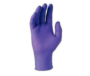 VWR Scientific Microgrip Poly-Coated Nitrile Gloves - Microgrip Powder-Free Poly-Coated Nitrile Exam Gloves, Purple, Size S - 40101-344