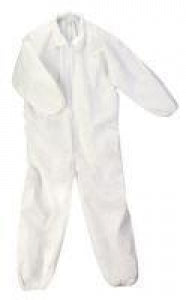 VWR Scientific Products Irradiated Coveralls - Standard Coveralls, White, Size M - 414004-444