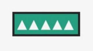 Aspen Surgical Products I. D. Sheet Tapes - Instrument Identification Tape, 0.25"H, Emerald Green with White Triangles - 158052EEA