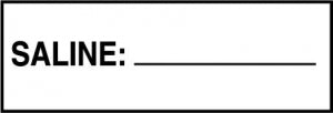 Medline Anesthesia Syringe Labels - "Saline______" Tape, White - AT1407