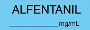 Centurion Centurion Anesthesia Syringe Labels - Alfentanil Blue mg / mL Tape - AT252