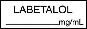 Medline Anesthesia Syringe Labels - Labetalol White mg / mL Tape - AT339