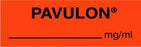 Medline Anesthesia Syringe Labels - Pavulon Fluorescent Red mg / mL Tape - AT48