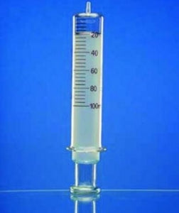 Poulten & Graf ltd. Glass Syringes - Glass Syringe, Luer Slip Tip, 20 mL - GT20