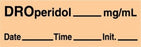 Medline Anesthesia Syringe Labels - Droperidol Light Orange mg / mL Tape - ATX100