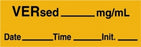 Medline Anesthesia Syringe Labels - Versed Orange mg / mL Tape - ATX140