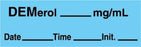 Medline Anesthesia Syringe Labels - Demerol Blue mg / mL Tape - ATX14