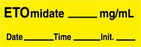 Medline Anesthesia Syringe Labels - Etomidate Yellow mg / mL Tape - ATX164