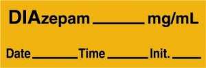 Centurion Centurion Anesthesia Syringe Labels - Diazepam Orange mg / mL Tape - ATX178