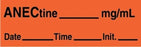 Medline Anesthesia Syringe Labels - Anectine Fluorescent Red mg / mL Tape - ATX1