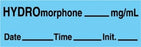 Medline Anesthesia Syringe Labels - Hydromorphone Blue mg / mL Tape - ATX2192