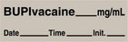 Medline Anesthesia Syringe Labels - Bupivacaine Gray mg / mL Tape - ATX238