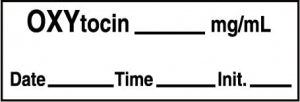 Medline Anesthesia Syringe Labels - Oxytocin White mg / mL Tape - ATX272