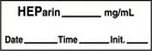 Medline Anesthesia Syringe Labels - Heparin White mg / mL Tape - ATX30