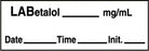 Medline Anesthesia Syringe Labels - Labetalol White mg / mL Tape - ATX339