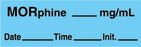 Medline Anesthesia Syringe Labels - Morphine Blue mg / mL Tape - ATX41