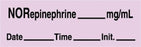 Medline Anesthesia Syringe Labels - Norepinephrine Lavender mg / mL Tape - ATX430