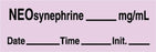 Medline Anesthesia Syringe Labels - Neo-Synephrine Lavender mg / mL Tape - ATX43