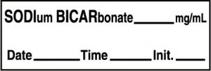 Medline Anesthesia Syringe Labels - Sodium Bicarbonate White mg / mL Tape - ATX451