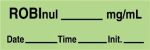 Medline Anesthesia Syringe Labels - Robinul Light Green mg / mL Tape - ATX59