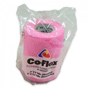 Andover CoFlex Latex Self-Adhering Bandages - Coflex Bandage, Latex, Neon Pink, 3" x 5 yd. - 3300NP