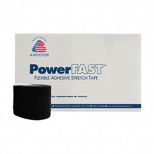 Andover Healthcare PowerFAST Flexible Adhesive Stretch Tape - Powerfast Adhesive Tape, 3" x 5 yd., Black - 4230BK-016