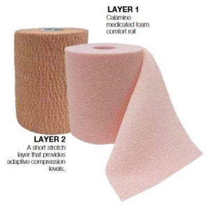 Andover Coflex TLC Calamine Compression System - CoFlex Compression System with Calamine, 2 Layer, 4" x 7 yd., 2 Rolls / Kit - 8840UBC-SC