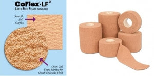 Andover Healthcare Coflex LF2 Foam Bandages - Coflex Bandage, Tan, 1" x 5 yd. - 9100TN-030