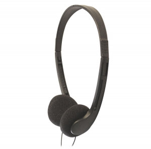 AVID Stereo - Over the Head - Single Use Patient Headphones - Stereo Headset with Foam Ear Pads, Black - AE-08S