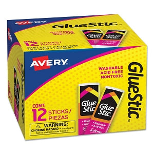 Avery Glue Sticks - Glue Stic Acid-Free Photo-Safe Permanent 0.26-oz. White Application Glue Sticks - 00166