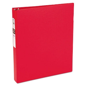 Avery Economy Reference Binder - Economy Non-View Binder with Round Rings, 8.5" x 11", 1" Capacity, Red - 03310