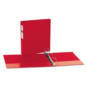 Avery Economy Reference Binder - Economy Non-View Binder with Round Rings, 8.5" x 11", 2" Capacity, Red - 03510