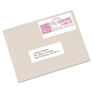 Avery Postage Meter Label - Permanent Adhesive Postage Meter Labels, Compatible with Pitney Bowes Personal Post Office #E700, 1-25/32" x 6", White - 05289