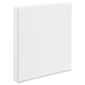 Avery Economy View Binders with Round Rings - White Heavy-Duty Nonstick 1" Capacity View Binder with Slant Rings - 05304