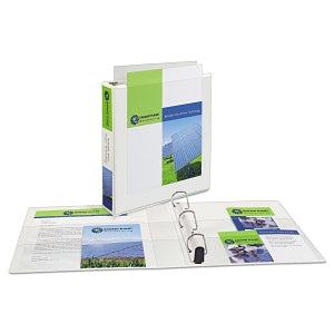 Avery Economy View Binders with Round Rings - White Heavy-Duty Nonstick 1.5" Capacity View Binder with Slant Rings - 05404