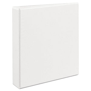 Avery Economy View Binders with Round Rings - White Heavy-Duty Nonstick 1.5" Capacity View Binder with Slant Rings - 05404