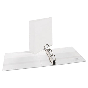 Avery Economy View Binders with Round Rings - White Heavy-Duty Nonstick 2" Capacity View Binder with Slant Rings - 05504