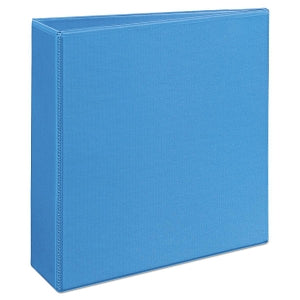 Avery Economy View Binders with Round Rings - Light Blue Heavy-Duty Nonstick 3" Capacity View Binder with Slant Rings - 05601