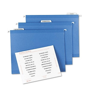 Avery Tab Insert for Hanging File Folder - Laser / Inkjet White, Hanging File Folder Inserts, 1/3 Tab, 3.5", 100/Pack - 11137