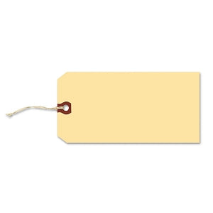 Avery General Purpose Shipping Tag - Twine Strung Shipping Tags, 13 pt. Stock, 3-3/4" x 1-7/8", Manila, 1, 000/Box - 12503