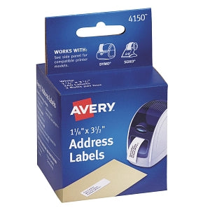 Avery White Pin Fed Filing Labels - White Pin-Fed Address Label - 4150