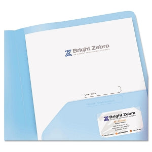 Avery Translucent Blue Plastic Two-Pocket Folder - Plastic 2-Pocket Folder, 20-Sheet Capacity, Translucent Blue - 47811