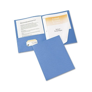 Avery Folders with Two Pockets and Three Fasteners - 2-Pocket Folder with Prong Fastener, Letter Size, 1/2" Capacity, Light Blue - 47976