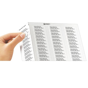 Avery-Dennison Easy-Peel White Address Labels - Easy Peel Return Address Labels, Laser, 1/2" x 1-3/4", White, 80 Labels / Sheet - 5167